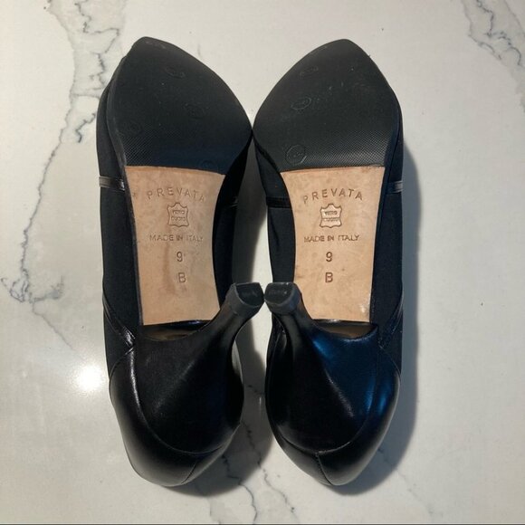 PREVATA Sz 9B Fabric and Leather 2” Heel Y2K  Style Made in Italy Shoes - Picture 9 of 10